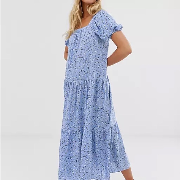 New Look Puff sleeves Floral Maxi Dress - Picture 4 of 9